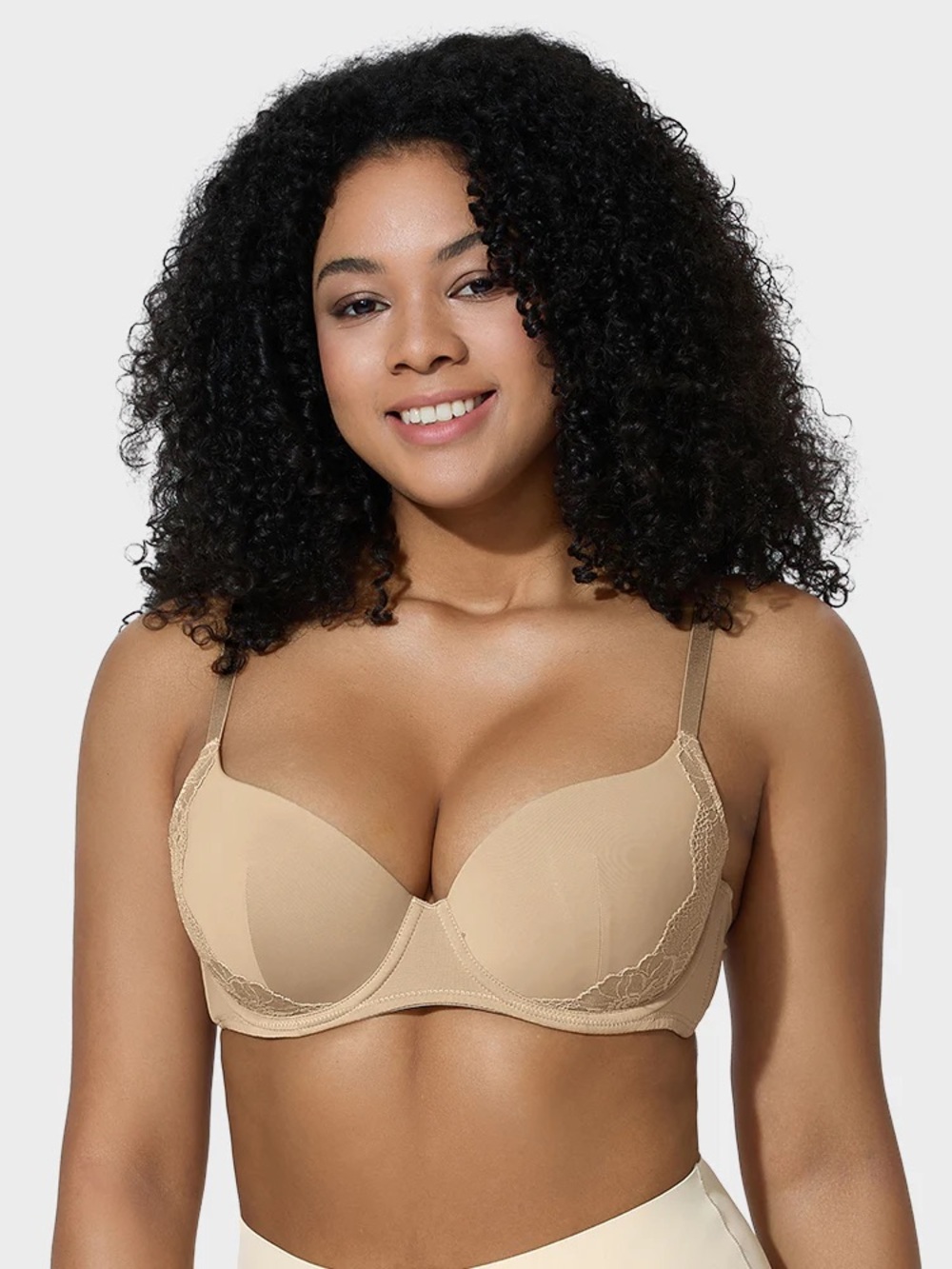 Push Up Sculpting Underwire Bra - Beige